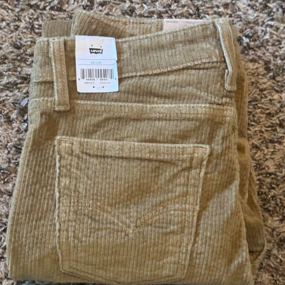 Levis Mens Corduroy Pants 28x30 Irregular Brown/Tan - Picture 3 of 7